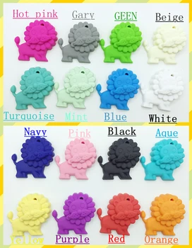 

HOT!!! Ornaments Silicone Teething Lion Pendant Baby cartoon toys silicone Teething Pendant Jewelry Free shipping