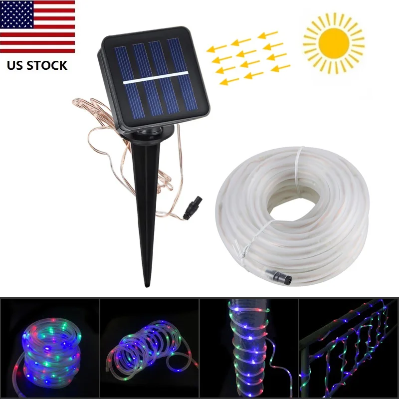 

Solar Power 100 LED RGB String lights Fairy for home garden wedding party decora