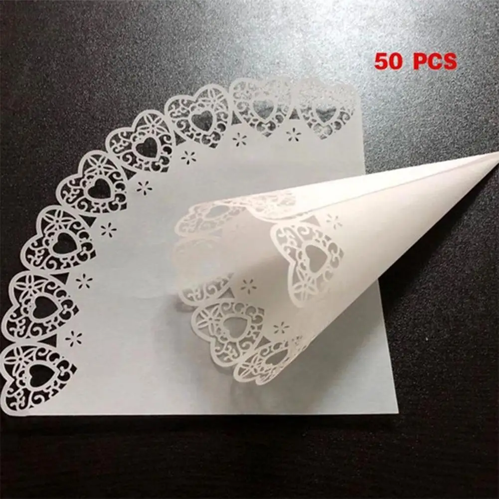 Hobbyline 50 шт полый шнуровочный бумажный DIY Цветочный цилиндр для декора свадебной вечеринки