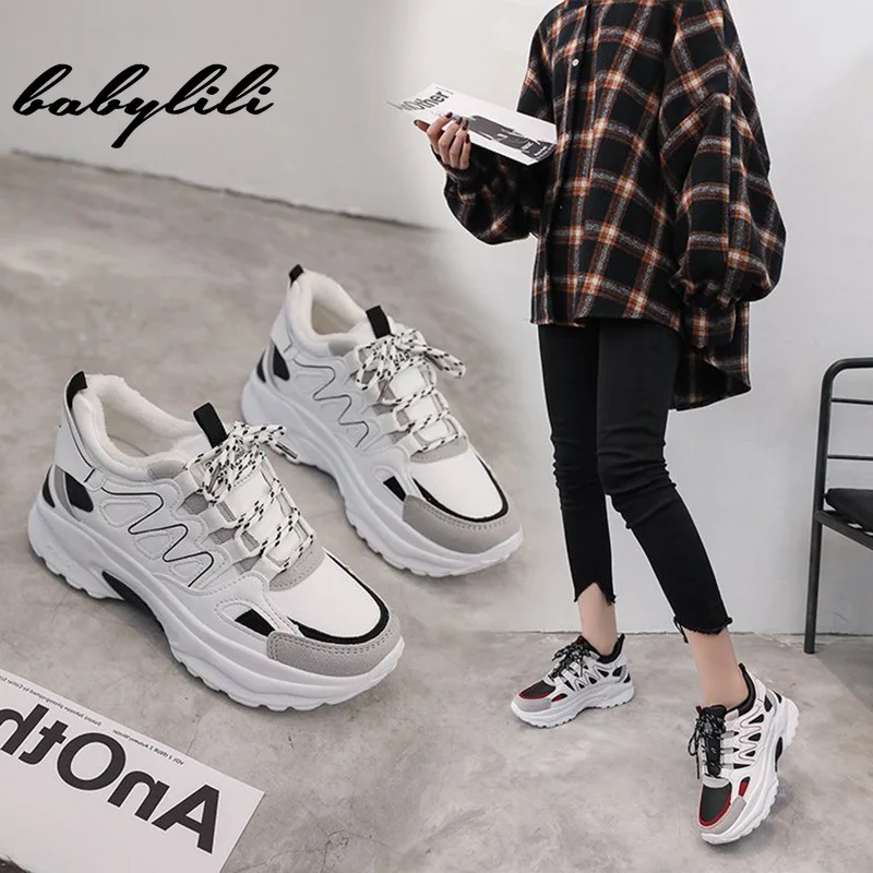 Women Fashion Breathable Sneakers Summer Casual Shoes for Women Lace-up Thick Bottom Running Shoes Women Comfortable Sneakers