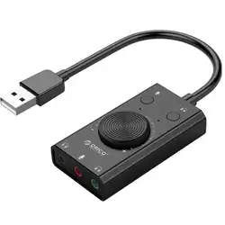 Внешняя звуковая карта USB микрофон наушники типа «два-в-одном» с доставкой в течение 3-Порты и разъёмы Выход регулировки громкости для