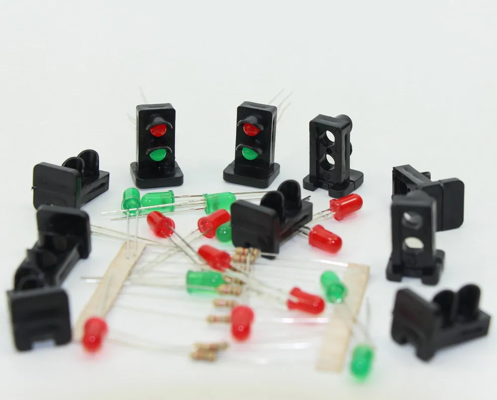 JTD25 10 sets Target Faces With LEDs for Railway Dwarf signal O Scale 2 Aspects 