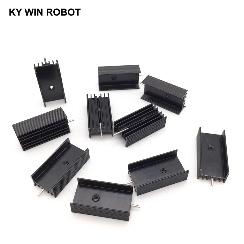 

10 pcs Free Shipping Aluminium TO-220 Heatsink TO 220 Heat Sink Transistor Radiator TO220 Cooler Cooling 30*15*10MM With Pin