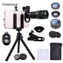 

5 in1&1 Phone Camera lenses Kit & 20X Telephoto Zoom Lentes Tripod Clips Wide Angle Macro Fisheye lens Bluetooth camera shutter