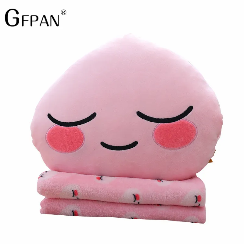 

cute kakaofriend with blanket plush toy stuffed soft frodo Ryan tube apeach nap sleeping plush pillow Christmas Gift Home Decro
