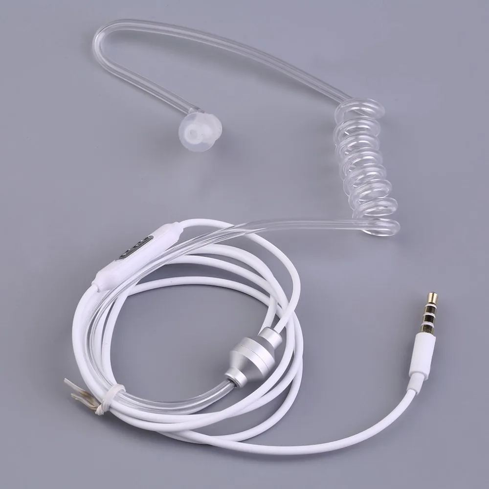 

90cm Single Earphone Stereo Secret Service Air Tube 3.5mm Anti Radiation Mobile Phone Headsets Earphone With Air Pipe KY-011