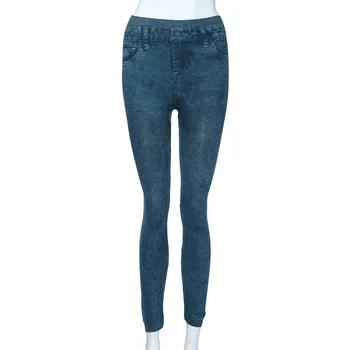 

New Women Denim Pants Pocket Slim Leggings Fitness Plus Size Length Jeans Feminino Skinny Pants For Women Trousers 3.19