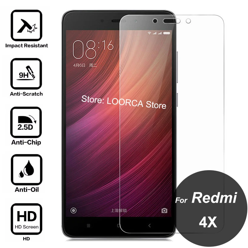 Для Xiaomi Redmi 4X закаленное стекло 9 H 2.5D Pre mi um Защитная пленка для экрана hong Pro Red 4X4 X |