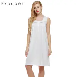 Ekouaer ночная рубашка пикантные Для женщин нижнее белье Ночное рукавов кружева рубашки пижамы летние женские рубашки домашняя одежда
