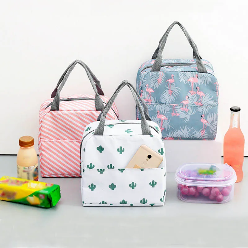 1 قطعة العزل المحمولة الغداء حقيبة قدرة كبيرة للماء قماش علب الاغذية أكياس النساء الاطفال الرجال لوازم تخزين أكياس