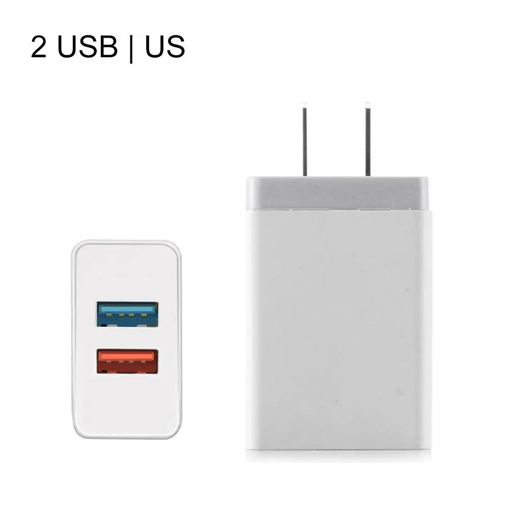 2.4A US/EU портативное зарядное устройство USB для путешествий с одной/двойной/тремя разъемами USB для быстрой зарядки мобильного телефона IPad psp 1 шт. J2 - Цвет: Зеленый