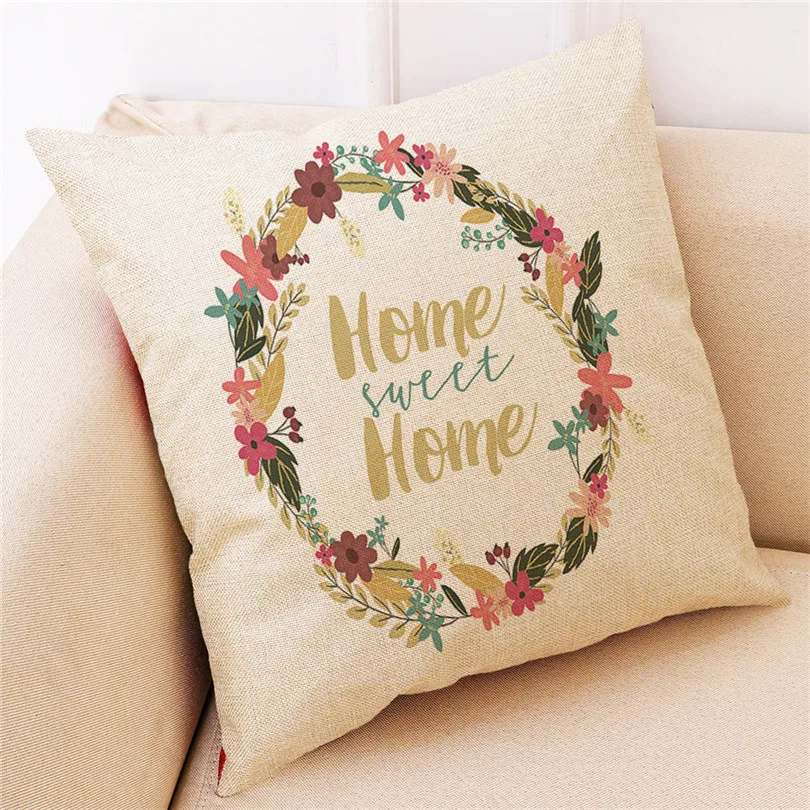 New Hello Spring Throw Pillowcase Pillow Cases Linen Soft Square Cushion Pillow Cover Home Drop Shipping #3M01 (19)