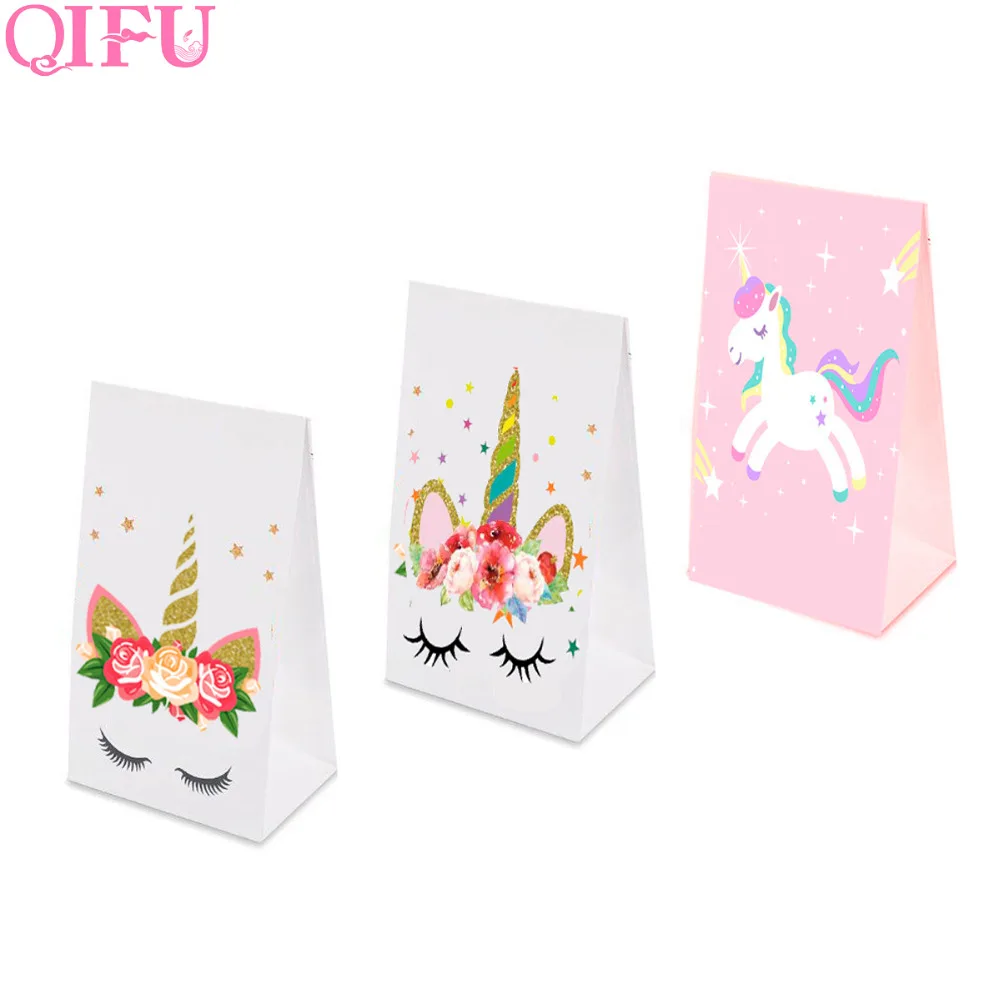 QIFU Unicorn Gift Bag With Handles Wedding Candy Bag Cookie Baby Shower Birthday Party Unicorn Bread Gift Bag Wrapping Supplies QIFU Unicorn Gift Bag With Handles Wedding Candy Bag Cookie Baby Shower Birthday Party Unicorn Bread Gift Bag Wrapping Supplies