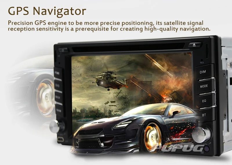 Flash Deal Universal Double 2 Din Car Radio Stereo 6.2 inch Car Multimedia Player GPS Navigation Bluetooth USB SD Radio Audio Player 1