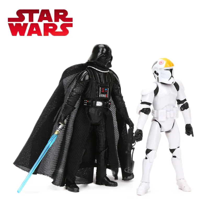 

2pcs Star Wars Toys 10cm CLONE TROOPERS Commander ANAKIN SKYWALKER DARTH VADER PVC Action Figure Collection Model Doll Gifts