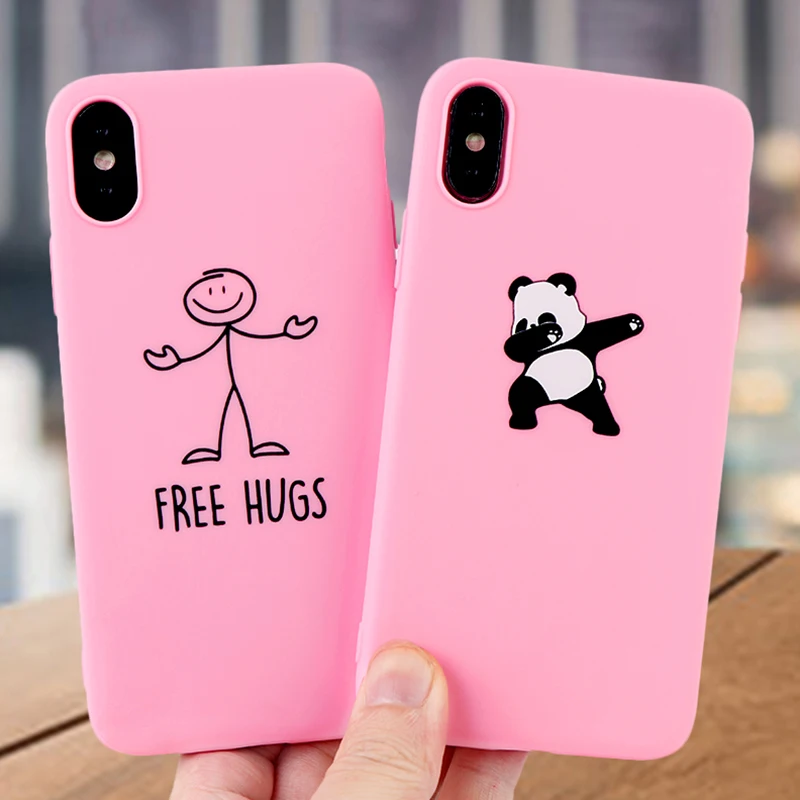 Модные чехлы для телефонов с пандой IPhone X XS MAX XR 8 7 6 S Plus бесплатная доставка мягкие