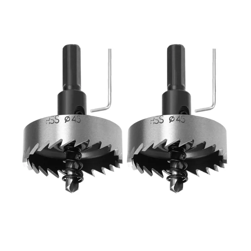 

45mm HSS Drill Bit Hole Saw for Stainless Steel Metal Alloy Wood 2 Pcs