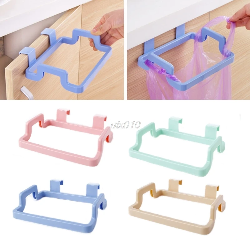 

Hanging Trash Rubbish Bag Holder Papelera Garbage Rack Cupboard Cabinet Storage Rag Hanger Trash Can Bin 2018 New Arrival S08