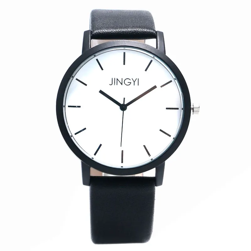 

Men's And Women's Watch Concise Black And White Style Quartz Wrist Watch With Special Dial Design For Men Women