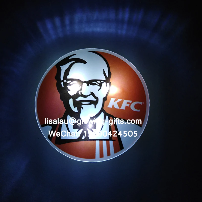 SL заказной KFC светодиодный мигающий acrlyic значок с мигающим светодиодом рекламные подарки