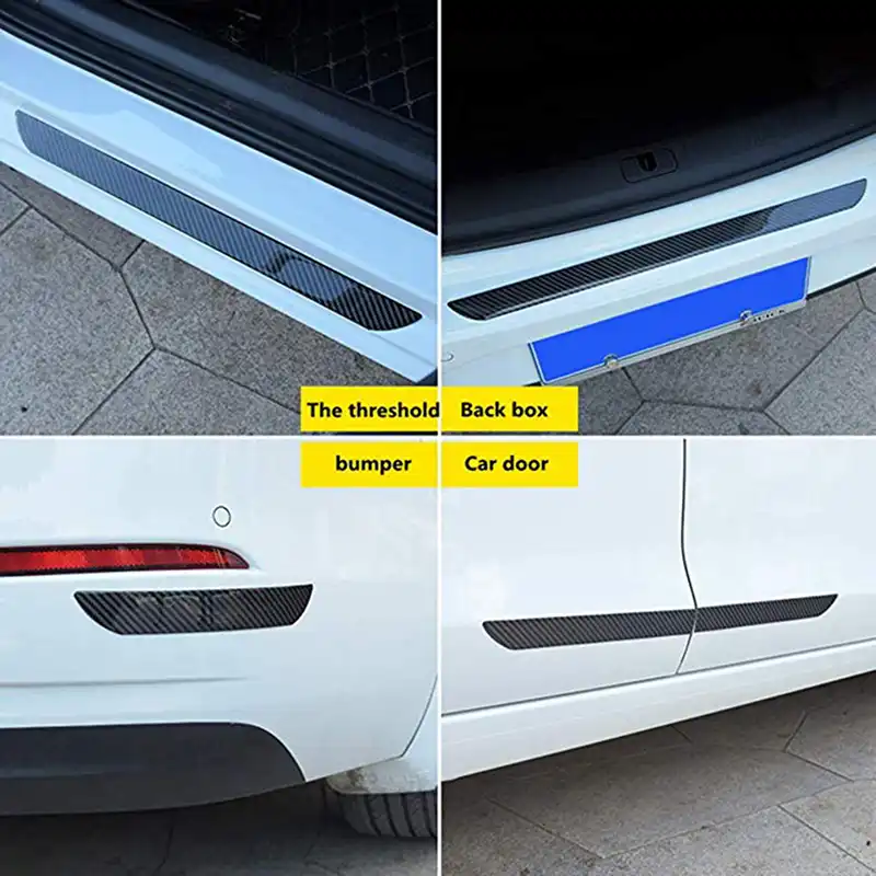5cm3m Transparent QBUC Car Door Entry Guards Scratch Cover Protector Paint Threshold Guard,Door sill Protector,Front Rear Door Entry Sill Guard Scuff Plate for Most Cars,2in9.8ft