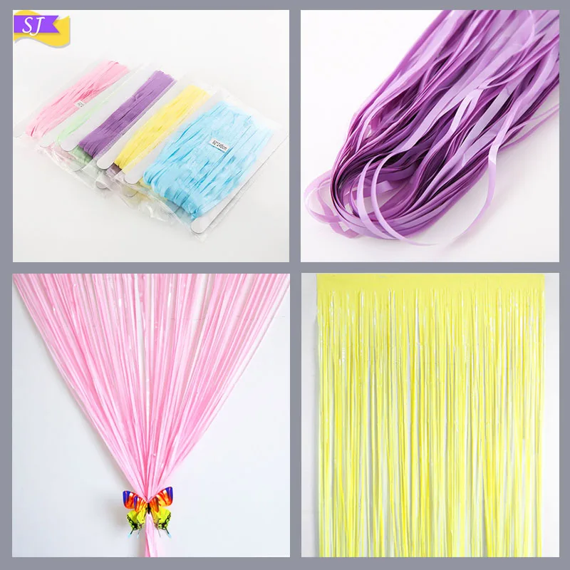 

2M/2.45M/3M macarons rain curtain birthday party decoration stage background wedding arrangement rain silk tassel curtain