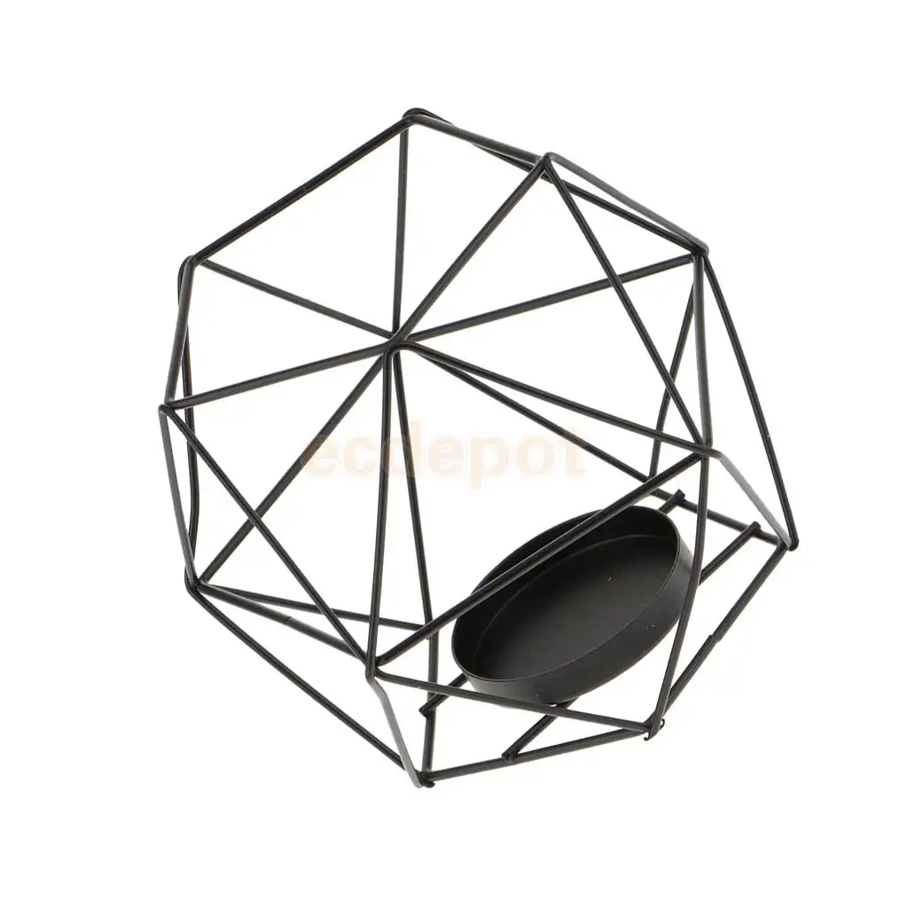 4-set Geometric Polished Tealight Candle Holder Table Top Centerpiece Weddings Events Parties Decor	