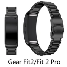 Hot sell For Samsung Gear Fit 2 Pro Strap Metal Stainless Metal Wrist Luxury Watchband Bracelet For Samsung Fit2 SM-R360 Strap