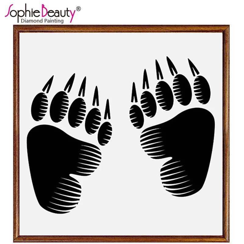 Набор для вышивки стразами Sophie Beauty сделай сам вышивка крестиком черным медведем