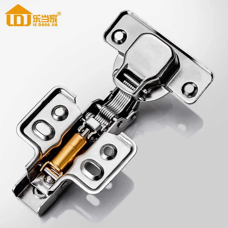 Koop 304 Roestvrij Scharnieren, meubels Accessoires Hardware Kasten Doos Deur Kast Messing Hydraulische Demper Soft Close, vaste Type