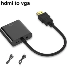 HDMI к VGA адаптер позолоченный HDMI Мужской к VGA Женский конвертер 1080P для компьютера настольный ноутбук ПК Монитор Проектор HDTV