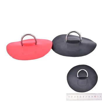 

1Pc High Quality 6 inch Stainless Steel Inflatable Boat Kayak Dinghy D-RINGS PVC Patch Black