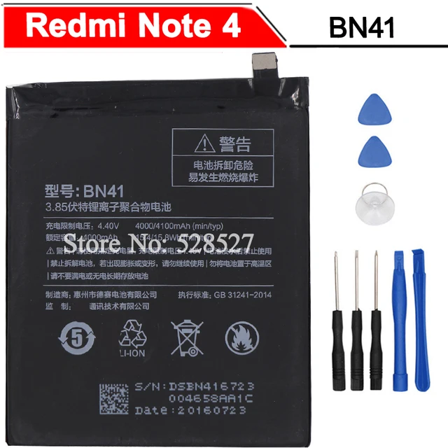aliexpress buy 4000mah bn41 for xiaomi redmi note 4 battery bateria batterie batterij aliexpress buy 4000mah bn41 for xiaomi redmi note 4 battery bateria batterie batterij