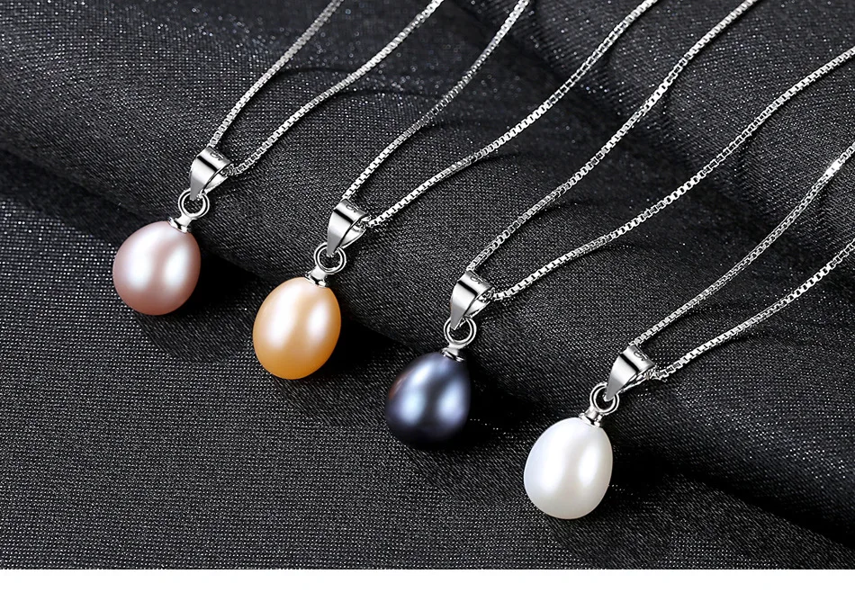 

S925 sterling silver necklace melon hang buckle sticky zircon freshwater pearl necklace female accessories LB43