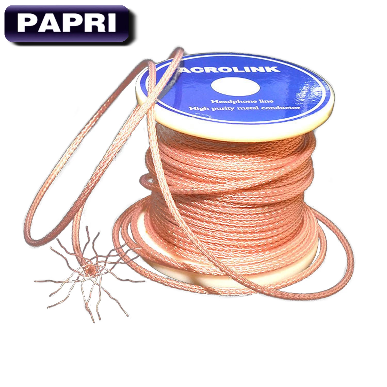 PAPRI DIY Upgrade Headphone Cable OCC Silver Plated Wire Hifi PTFE Isolation Audio Line For Earphone Headsets Wires