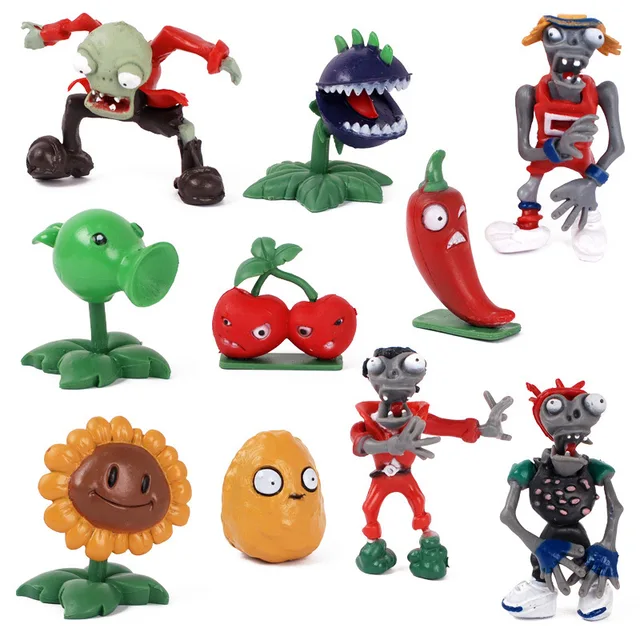 Buy 3 10CM Plants Vs Zombies Set Toys PVZ Collection