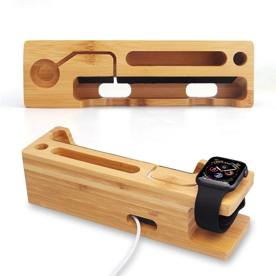 Деревянная зарядная док-станция, подставка для мобильного телефона, зарядное устройство для apple iPhone X, 8, 7 Plus, 6, 6S Plus, 4S, 5S, SE, для apple Watch