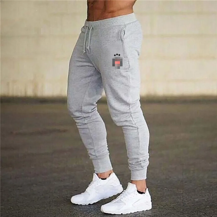 

95% Cotton Custom LOGO Mens Side Pockets Cargo Harem PantsHip Hop Casual Male Tatical Joggers Trousers Fashion Casual Streetwear