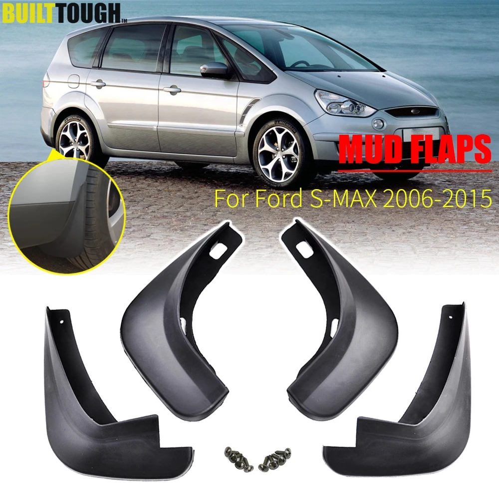 

4x Molded Mud Flaps For Ford S-Max 2006 - 2015 Mudflaps Splash Guards Mudguards 2007 2008 2009 2010 2011 2012 2013 2014