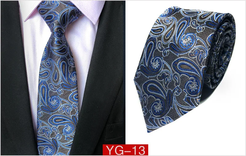 Роскошный классический мужской Галстук Пейсли 8 см жаккард тканые галстуки для мужчин деловой, для жениха галстук Свадебная вечеринка мужские подарки