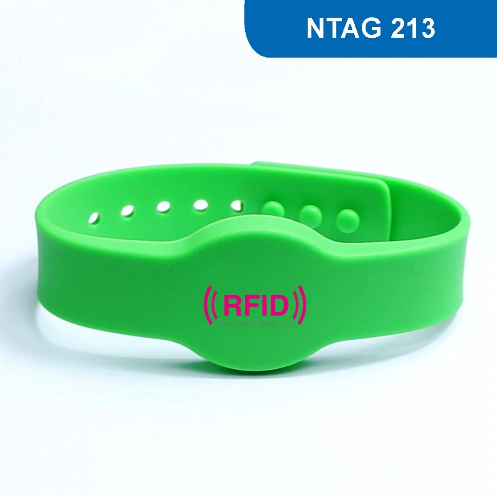 WB04 Лидер продаж силиконовый браслет для радиочастотной идентификации для доступа Управление nfc-браслет 144 байт ISO14443A 13,56 МГц с NTAG 213 чип