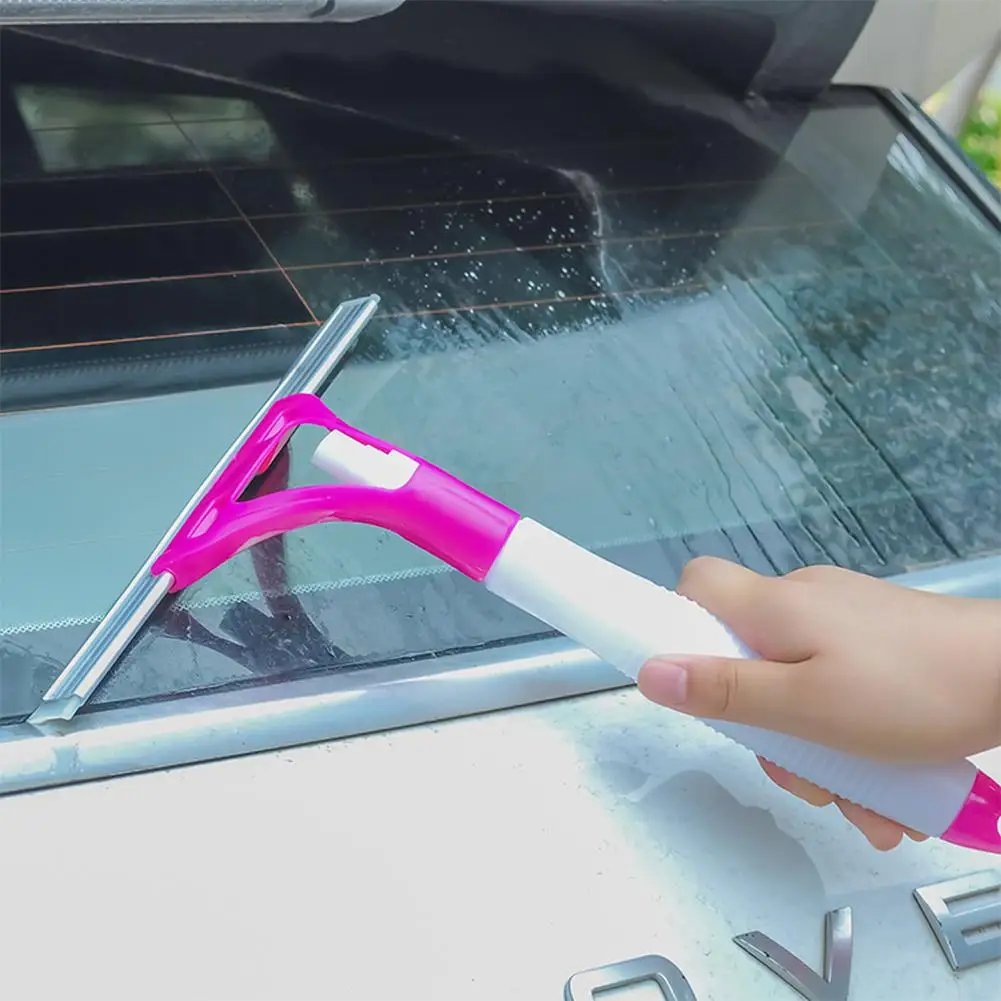 

LanLan Multifunctional Spray-type Glass Cleaning Tool Brush Cleaner Handled Scraper Car Window Washing Tool