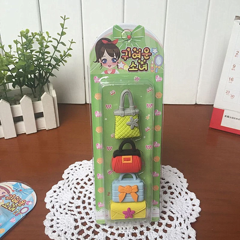 Сумочка Косметика резиновый ластик креативный Kawaii Канцелярские Школьные принадлежности papelaria подарок для детей ластик для детей