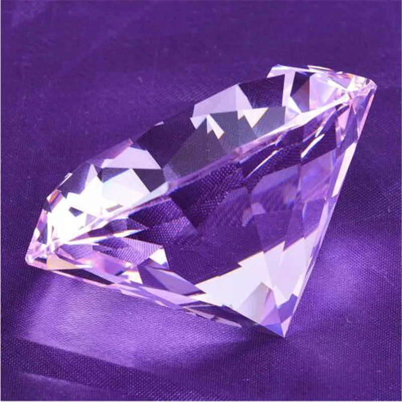 

Pink 120mm Crystal Diamond Large Rhinestone Paperweight for Showroom Decoration Wedding Centerpiece 1pcs