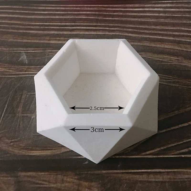 Геометрическая форма цветочный горшок бетонная форма подсвечник цемент глина ремесла Плесень DIY Гипсовая Штукатурка мини горшок силиконовые формы