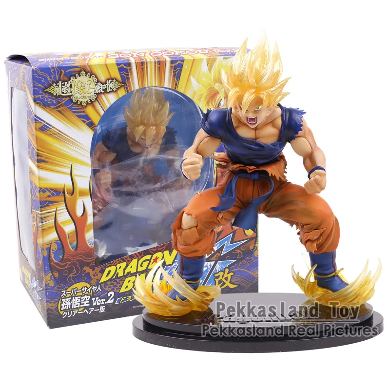

Dragon Ball Kai Super Saiyan Son Goku Gokou Ver. 2 Statue PVC Figure Collectible Model Toy 28CM