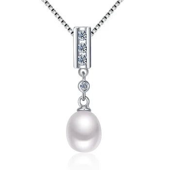 

Sinya fashion design natural pearl pendant necklace for women Mum in 925 sterling silver pearls color optional length 18inch