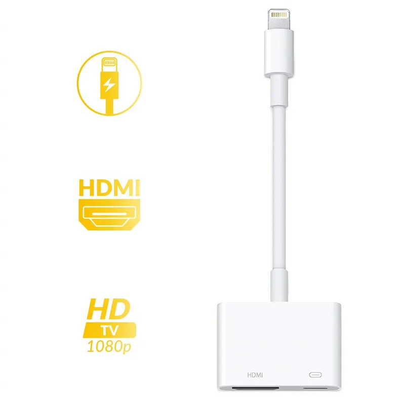 Новейший 1080P AV адаптер HDMI конвертер Цифровой AV адаптер 8pin к HDMI кабель для Apple iPhone X XS XR Max 8 7 iPad mini