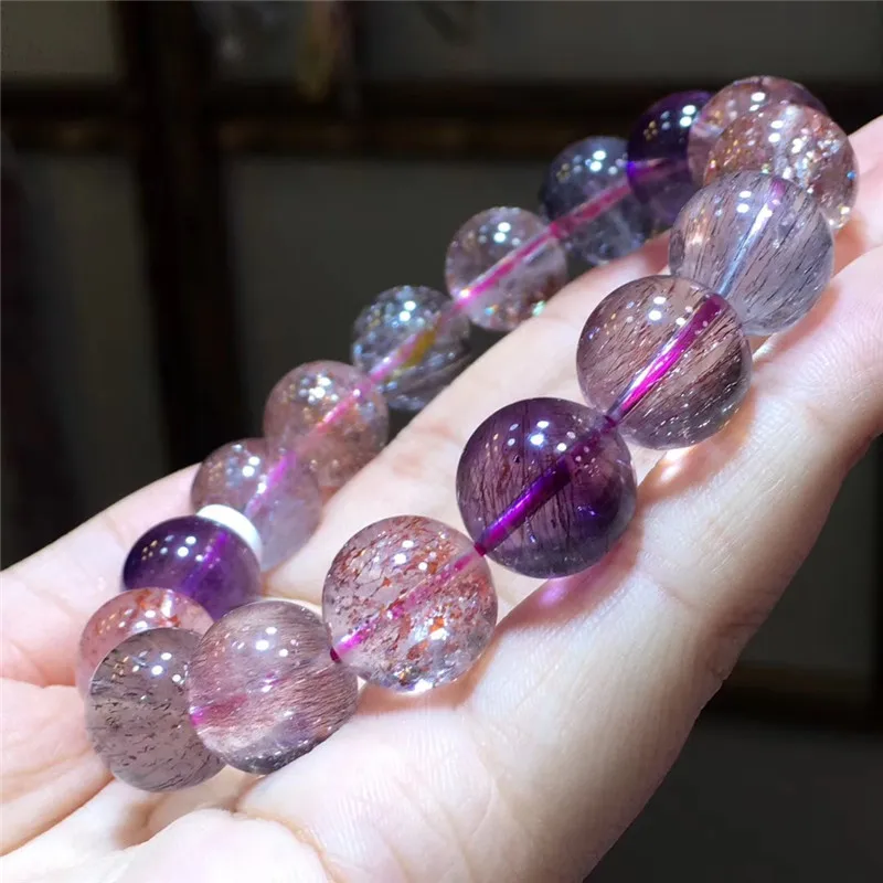 Natural Super Seven Melody Stone Rutilated Quartz Bracelet (6)