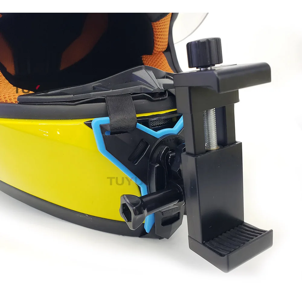 TUYU Экшн-камера мотоциклетный шлем подбородок кронштейн подбородка адаптер для GoPro Hero8 76 5 4 Yi 4K SJCAM SJ4000 для Iphone huawei